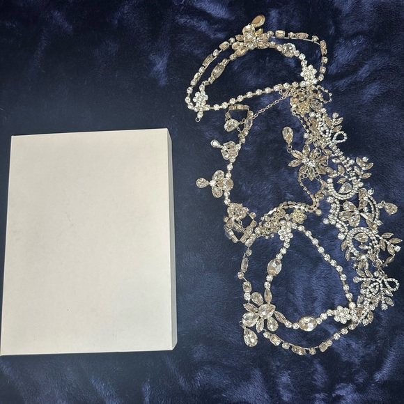 Jeweled Bridal Bride shoulder piece - Picture 6 of 7